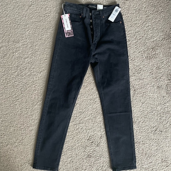 Denim Forum High Rise Black Jeans - Picture 1 of 4